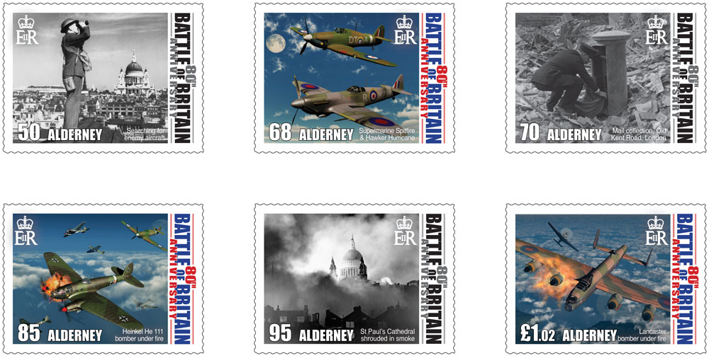 80th Anniversary of The Battle of Britain commemorated on Alderney Stamps